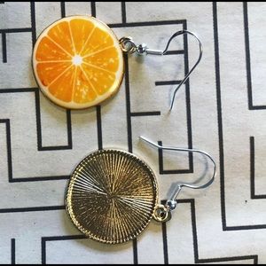 Orange earrings